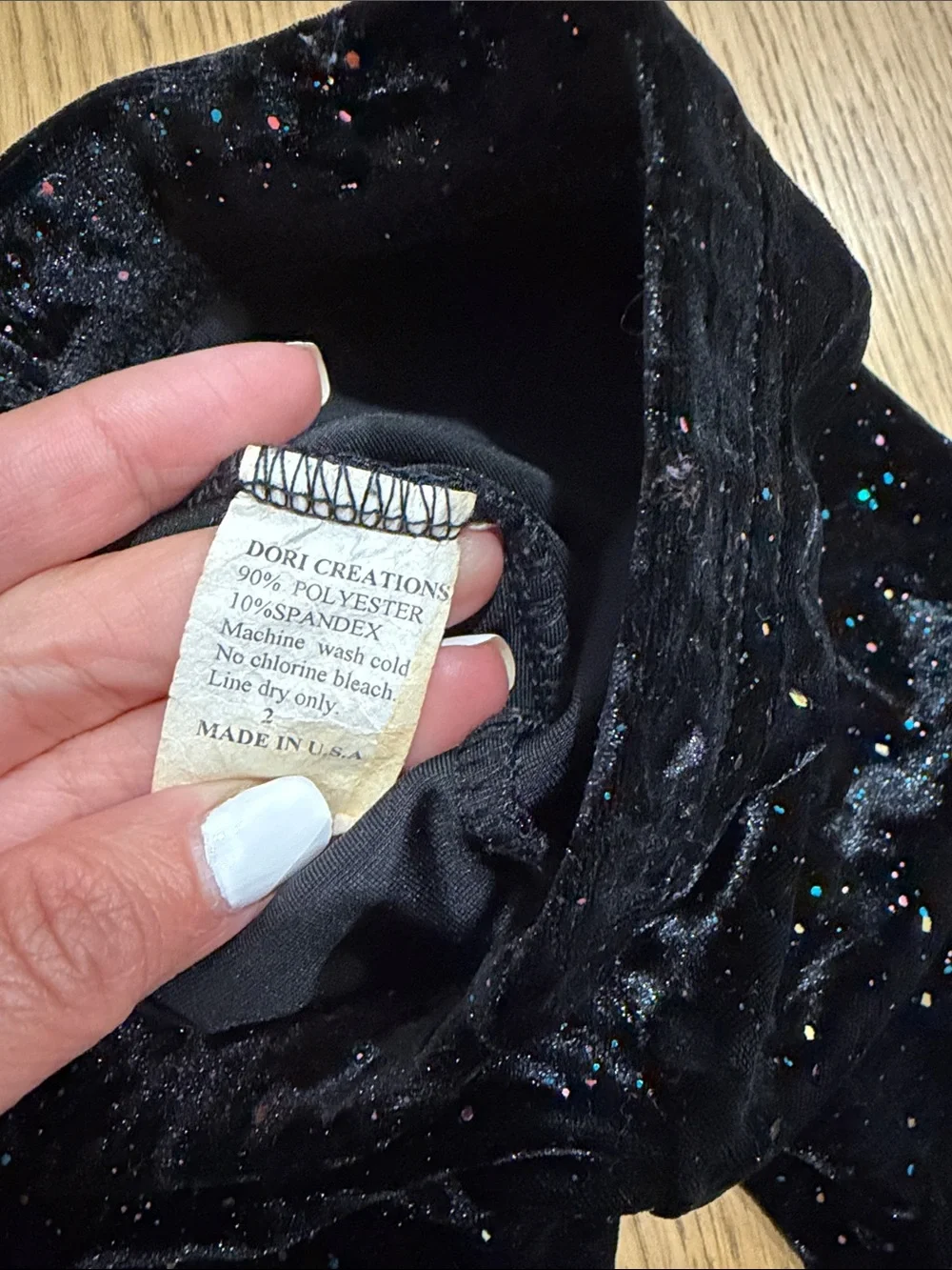 Sparkle Velvet Black Kids Leggings